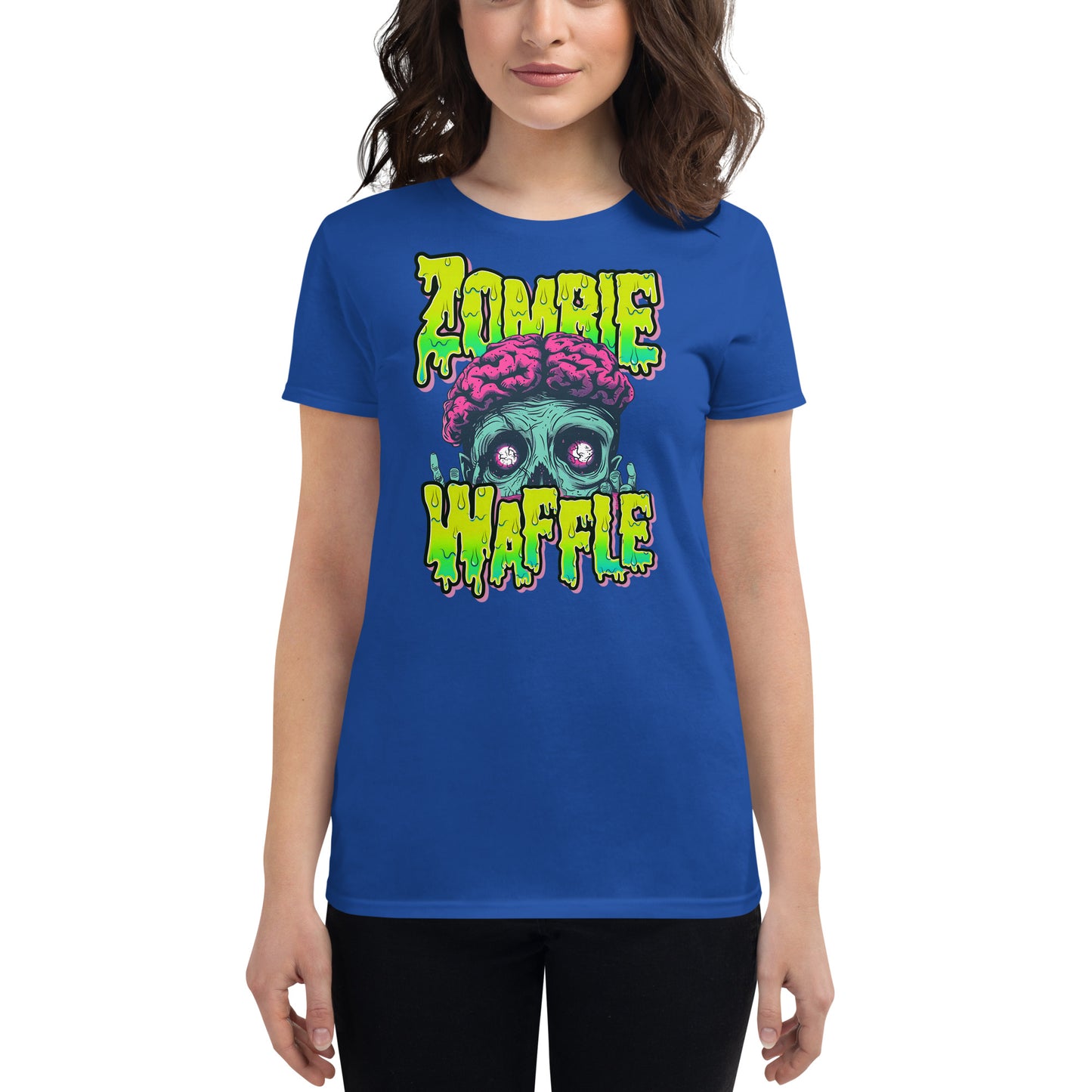 Zombie Waffle Logo Women's Fitted Tee