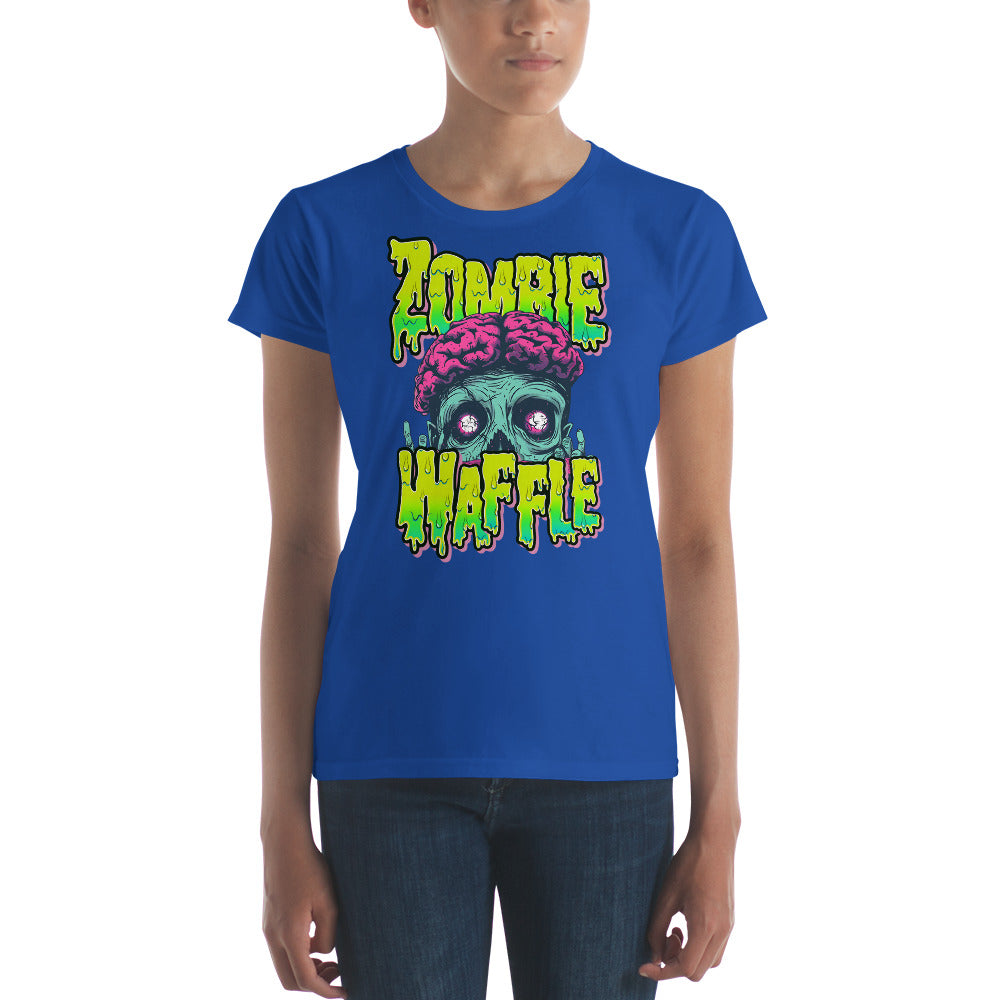 Zombie Waffle Logo Women's Fitted Tee