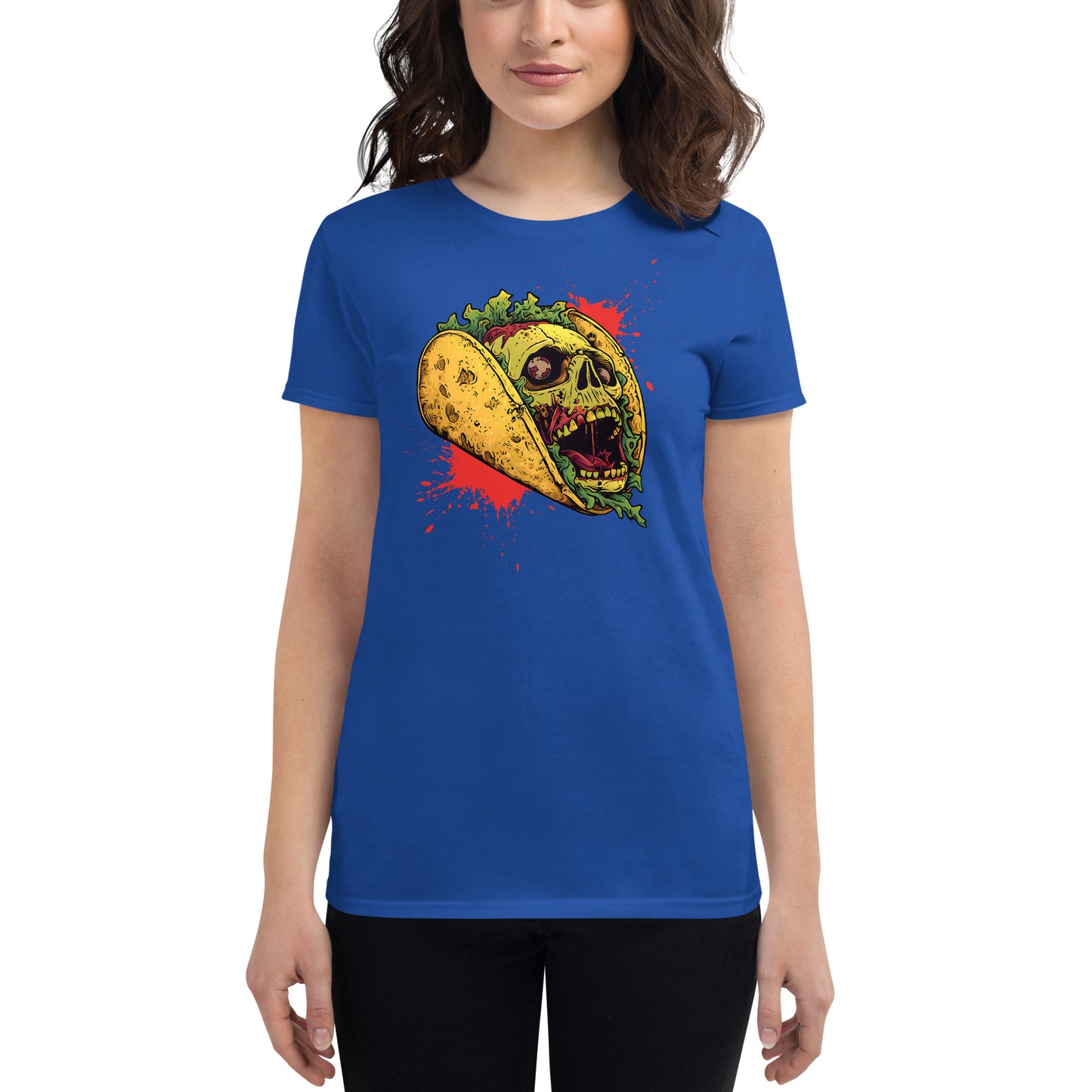 Screaming Zombie Taco Women's Fitted Tee