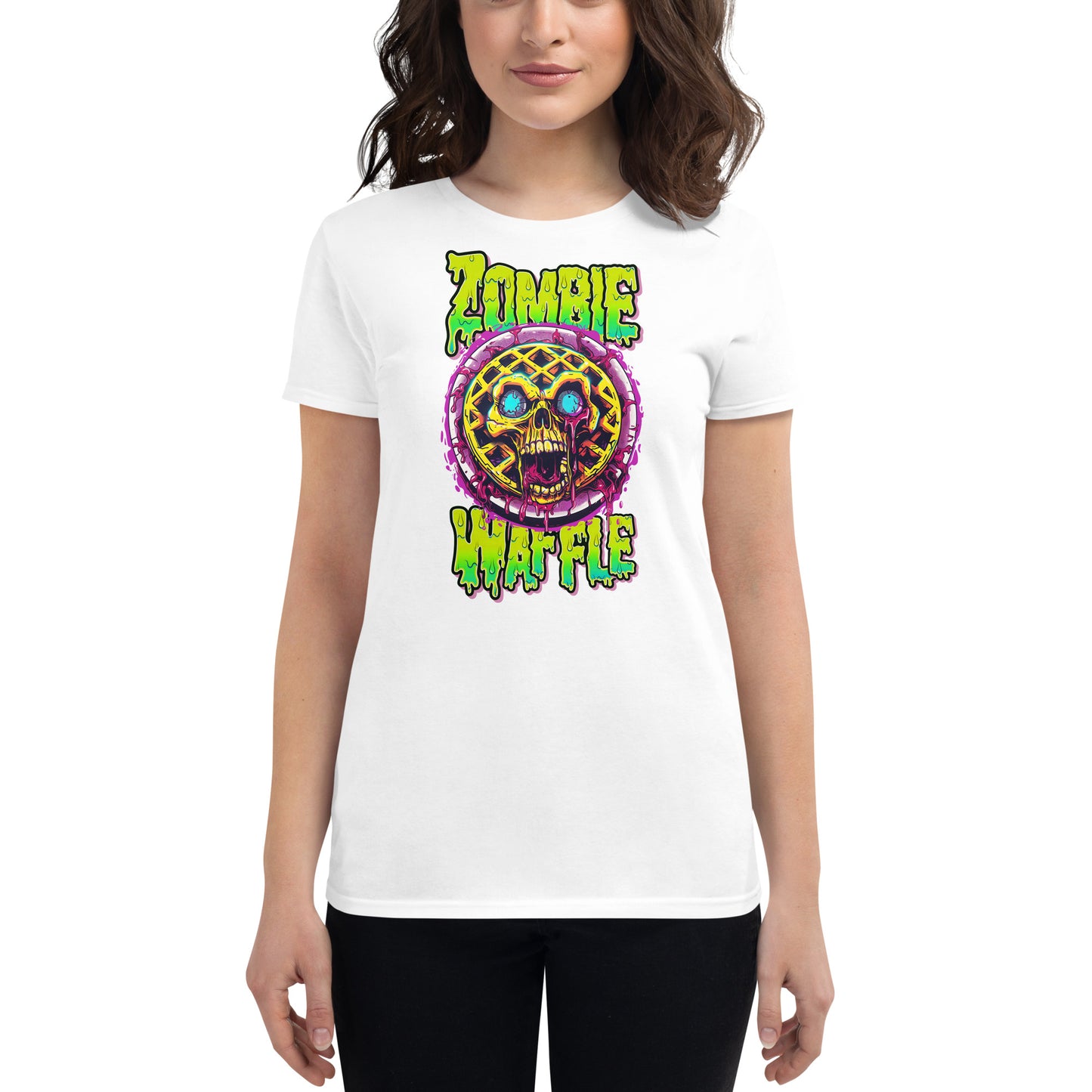 Zombie Waffle Women's Fitted Tee