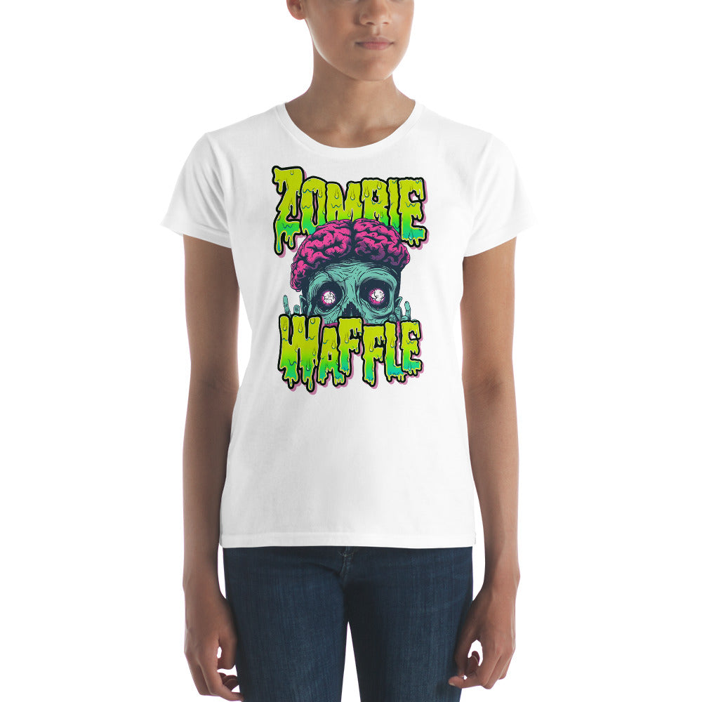 Zombie Waffle Logo Women's Fitted Tee