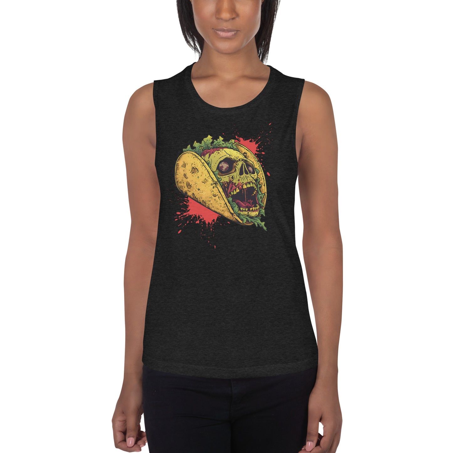 Screaming Zombie Taco Women's Muscle Tank