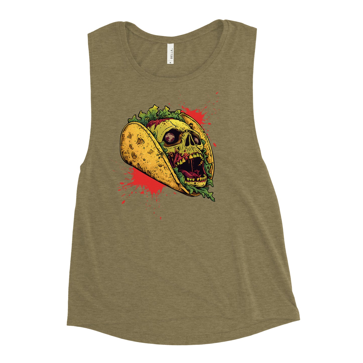 Screaming Zombie Taco Women's Muscle Tank