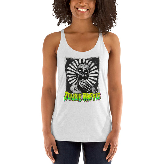 Zombie Eating a Waffle Women's Racerback Tank