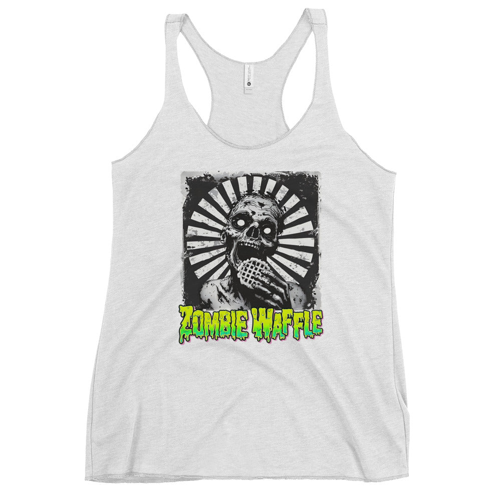 Zombie Eating a Waffle Women's Racerback Tank