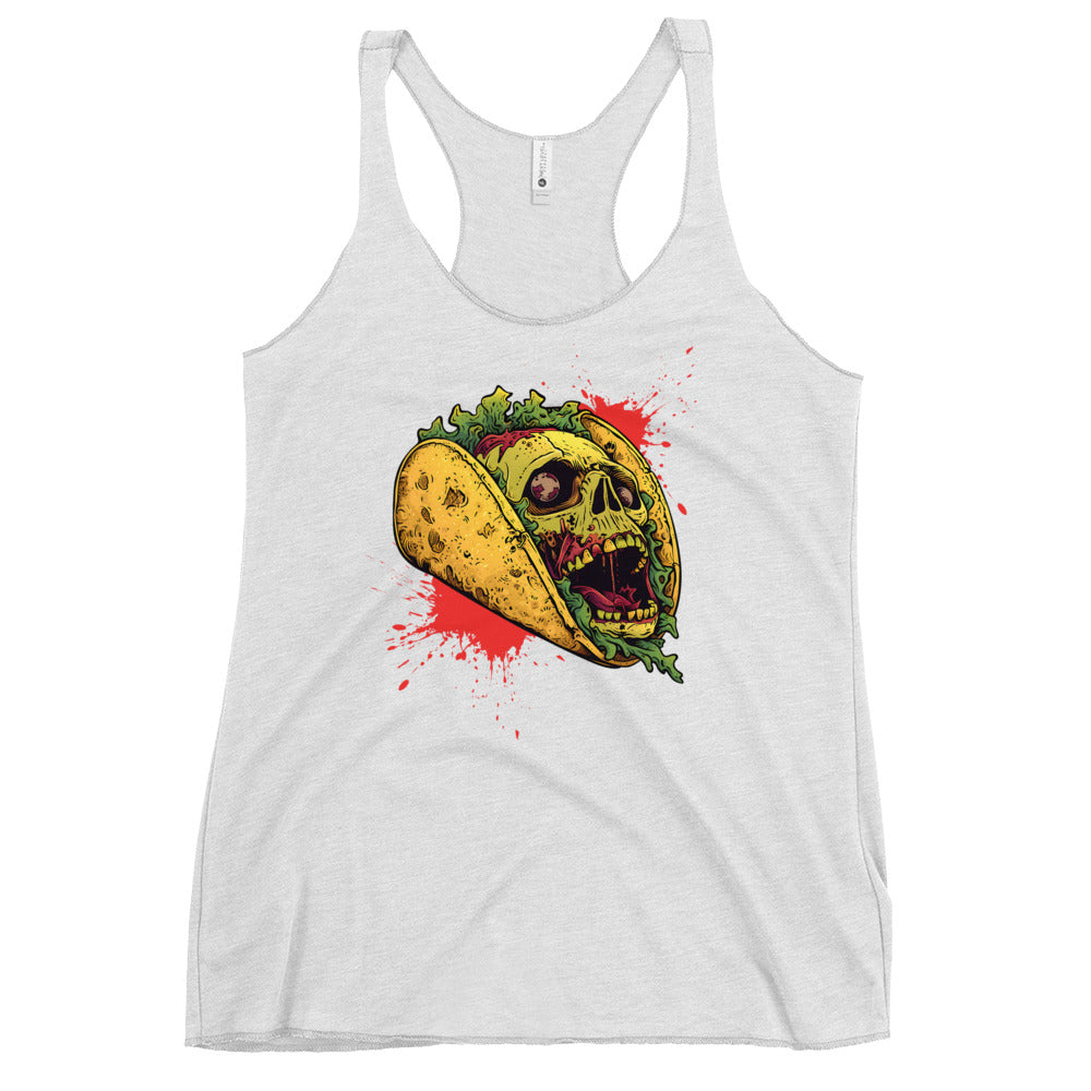 Screaming Zombie Taco Women's Racerback Tank