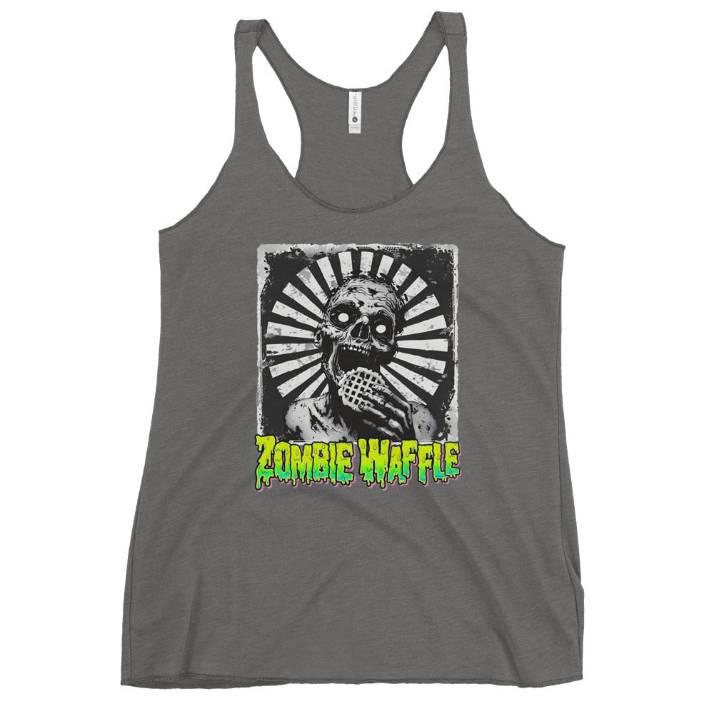 Zombie Eating a Waffle Women's Racerback Tank