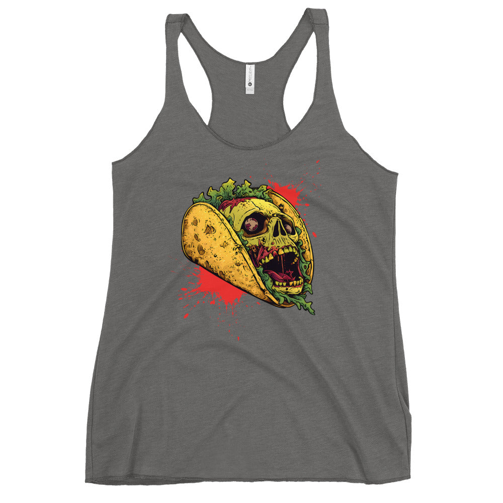 Screaming Zombie Taco Women's Racerback Tank