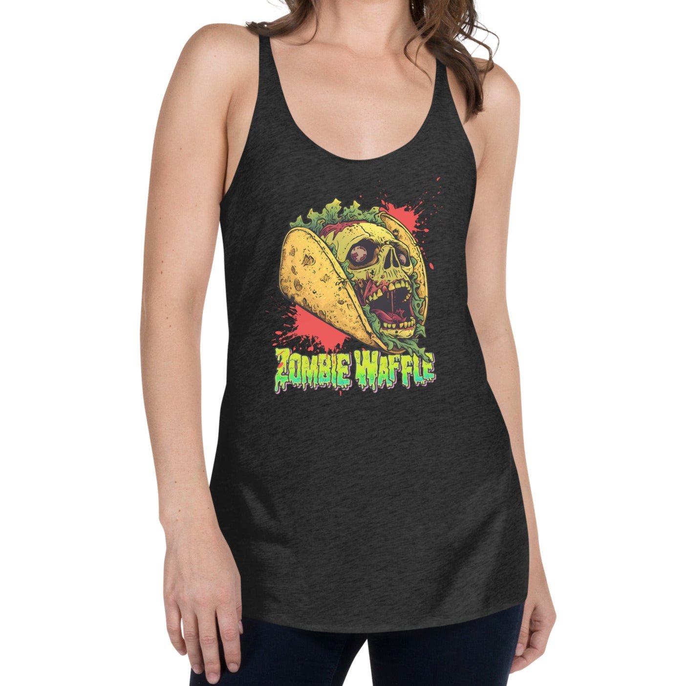 Screaming Zombie Taco Women's Racerback Tank