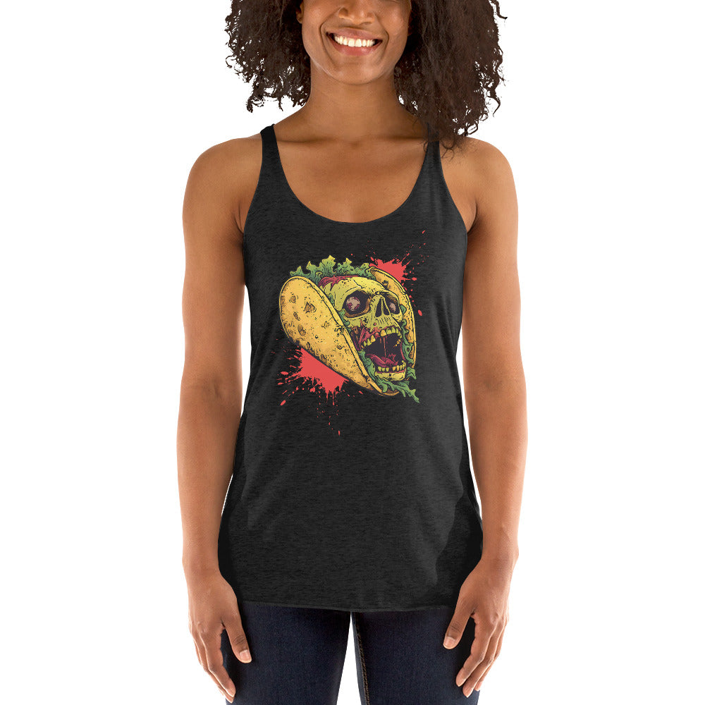 Screaming Zombie Taco Women's Racerback Tank