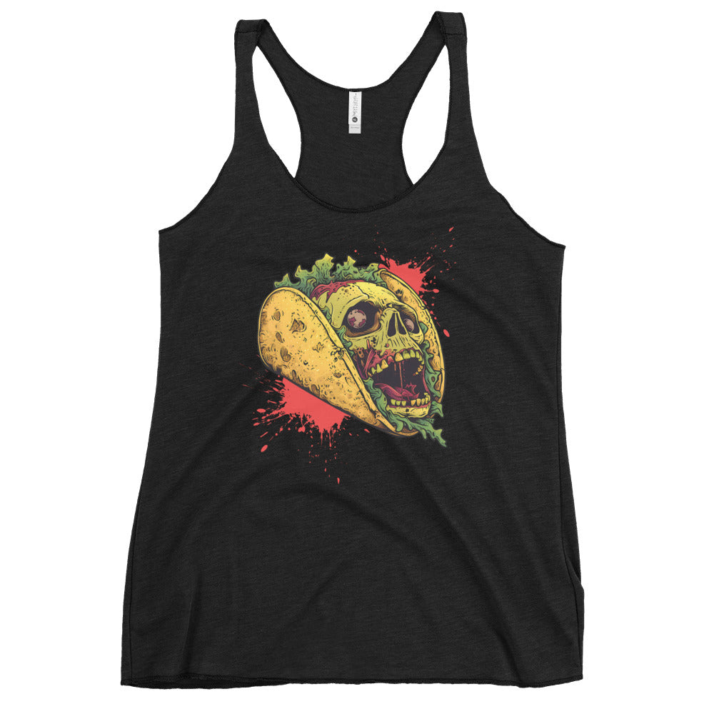 Screaming Zombie Taco Women's Racerback Tank