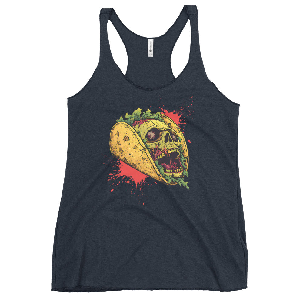 Screaming Zombie Taco Women's Racerback Tank