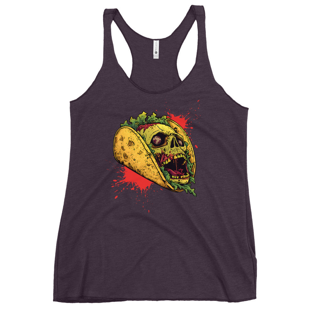 Screaming Zombie Taco Women's Racerback Tank