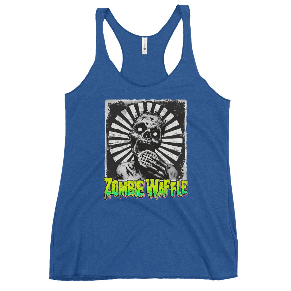 Zombie Eating a Waffle Women's Racerback Tank