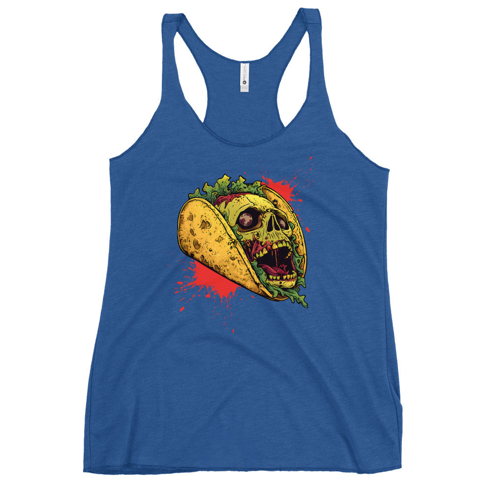 Screaming Zombie Taco Women's Racerback Tank