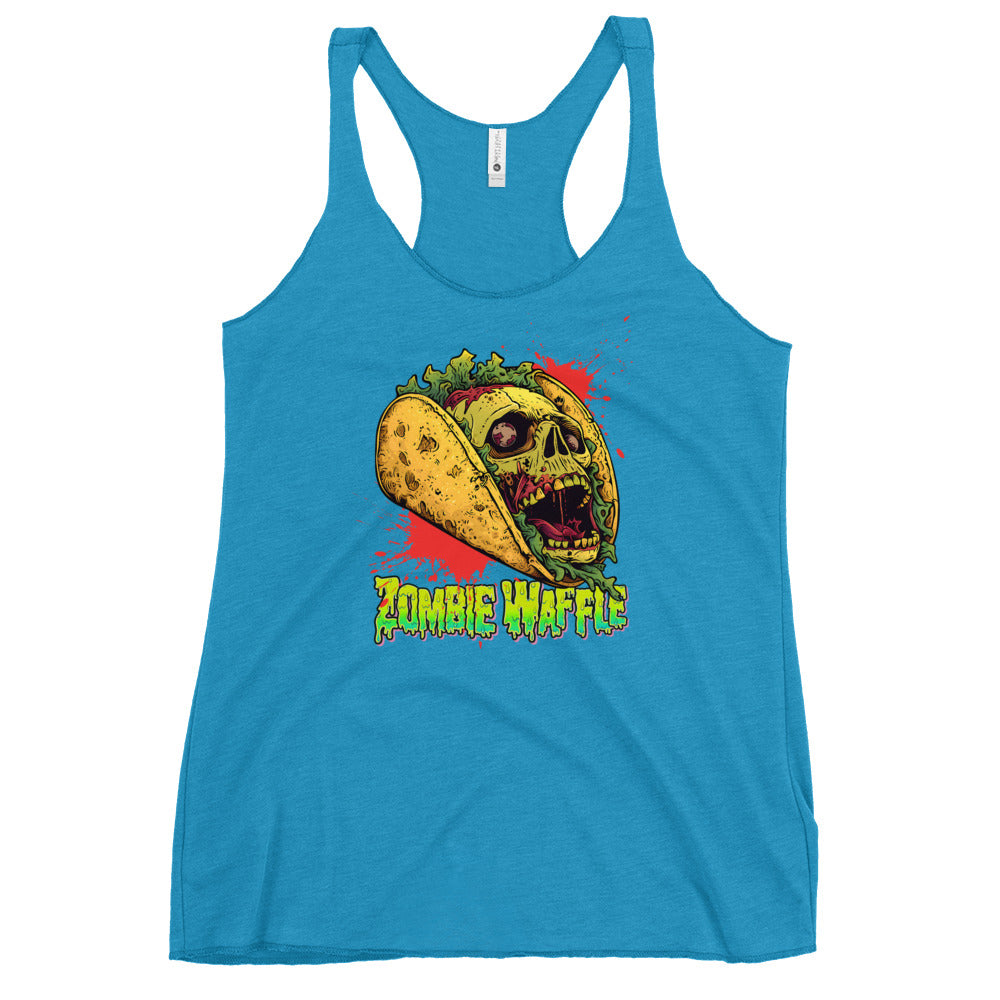 Screaming Zombie Taco Women's Racerback Tank