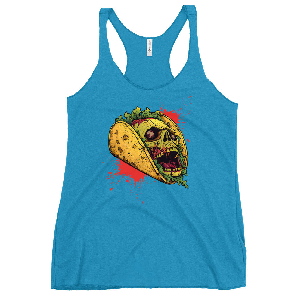 Screaming Zombie Taco Women's Racerback Tank