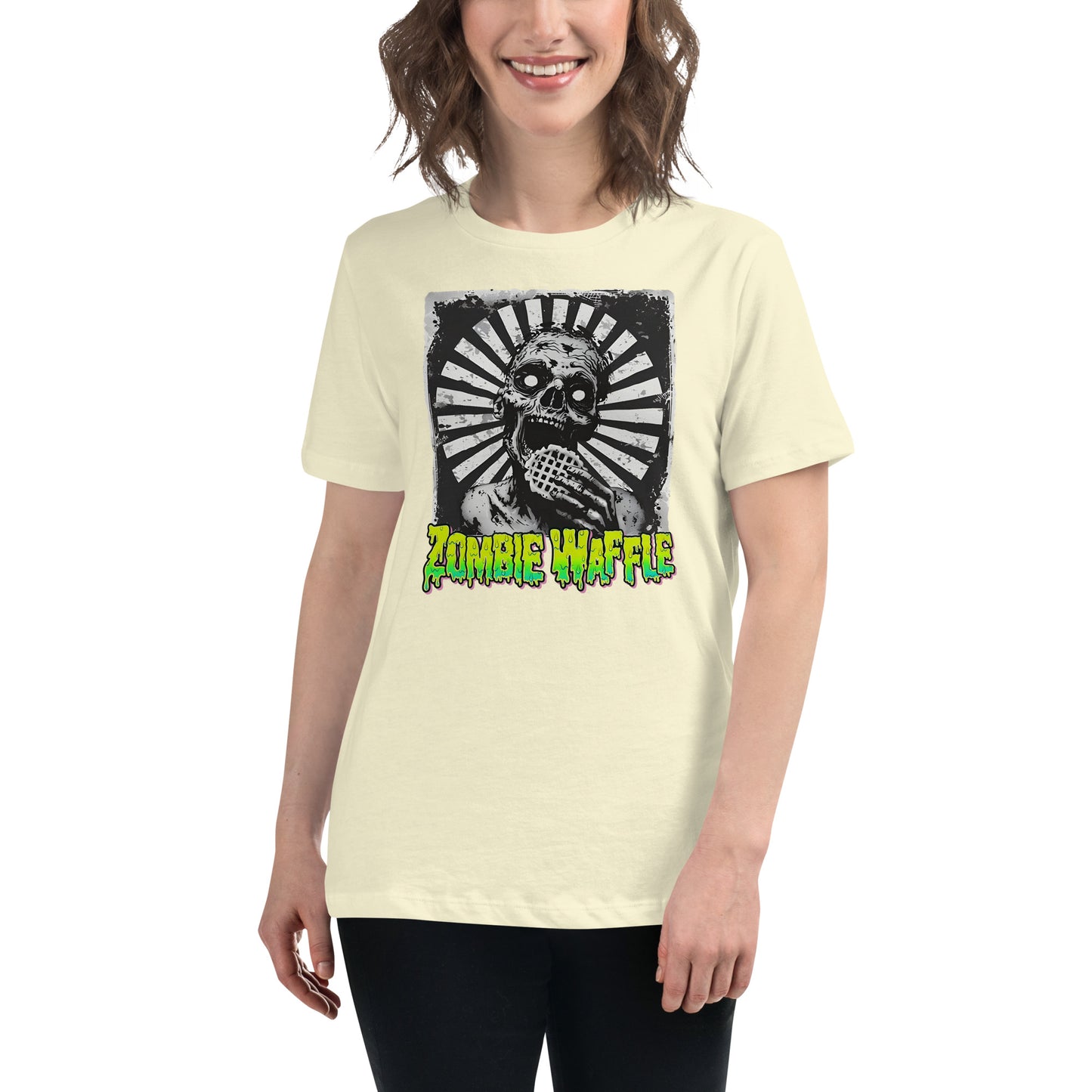 Zombie Eating a Waffle Women's Loose Fit Tee