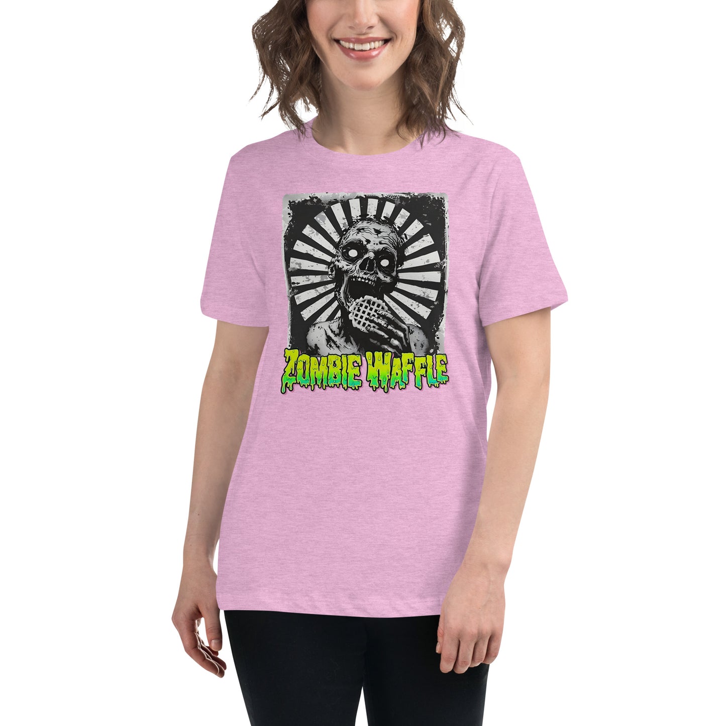 Zombie Eating a Waffle Women's Loose Fit Tee