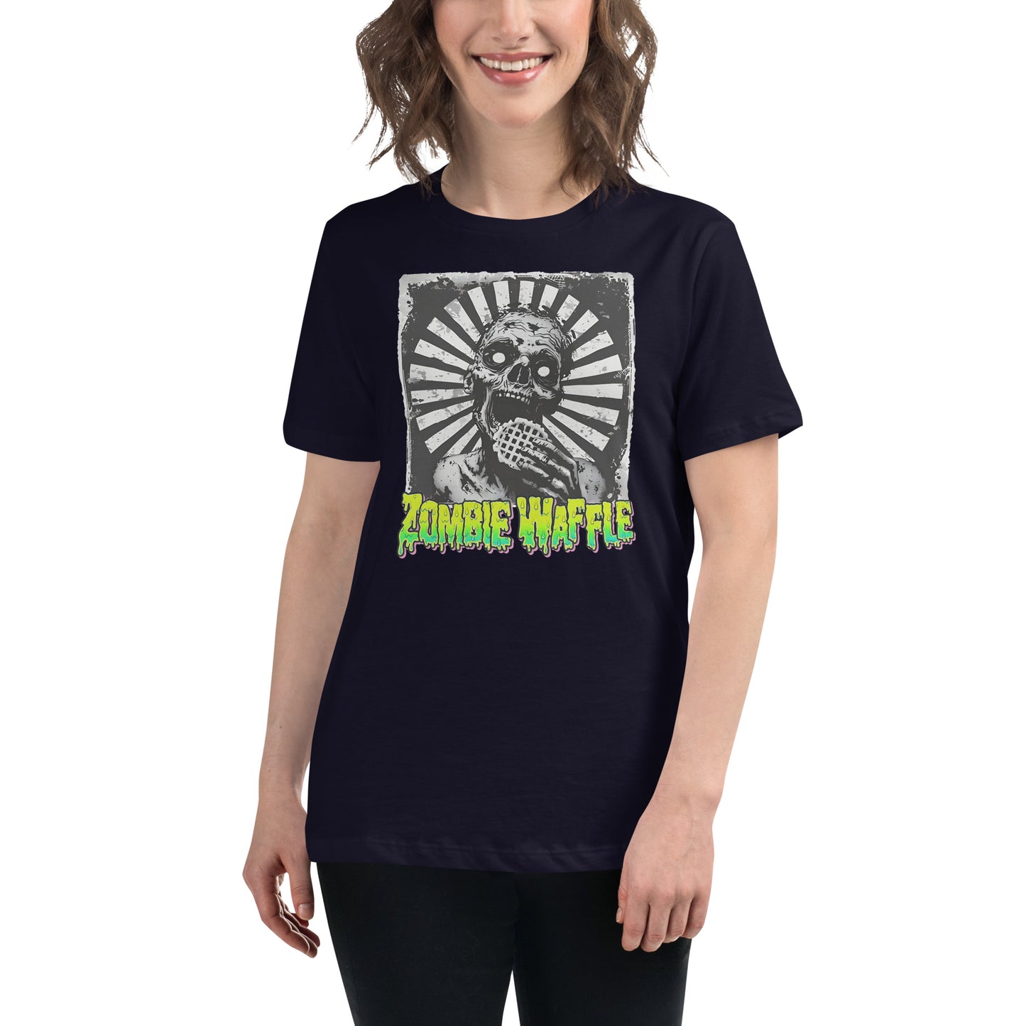 Zombie Eating a Waffle Women's Loose Fit Tee