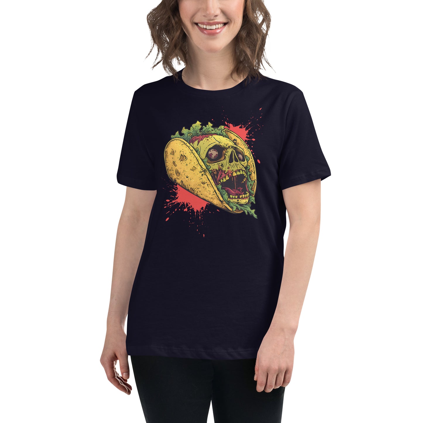 Screaming Zombie Taco Women's Loose Fit Tee