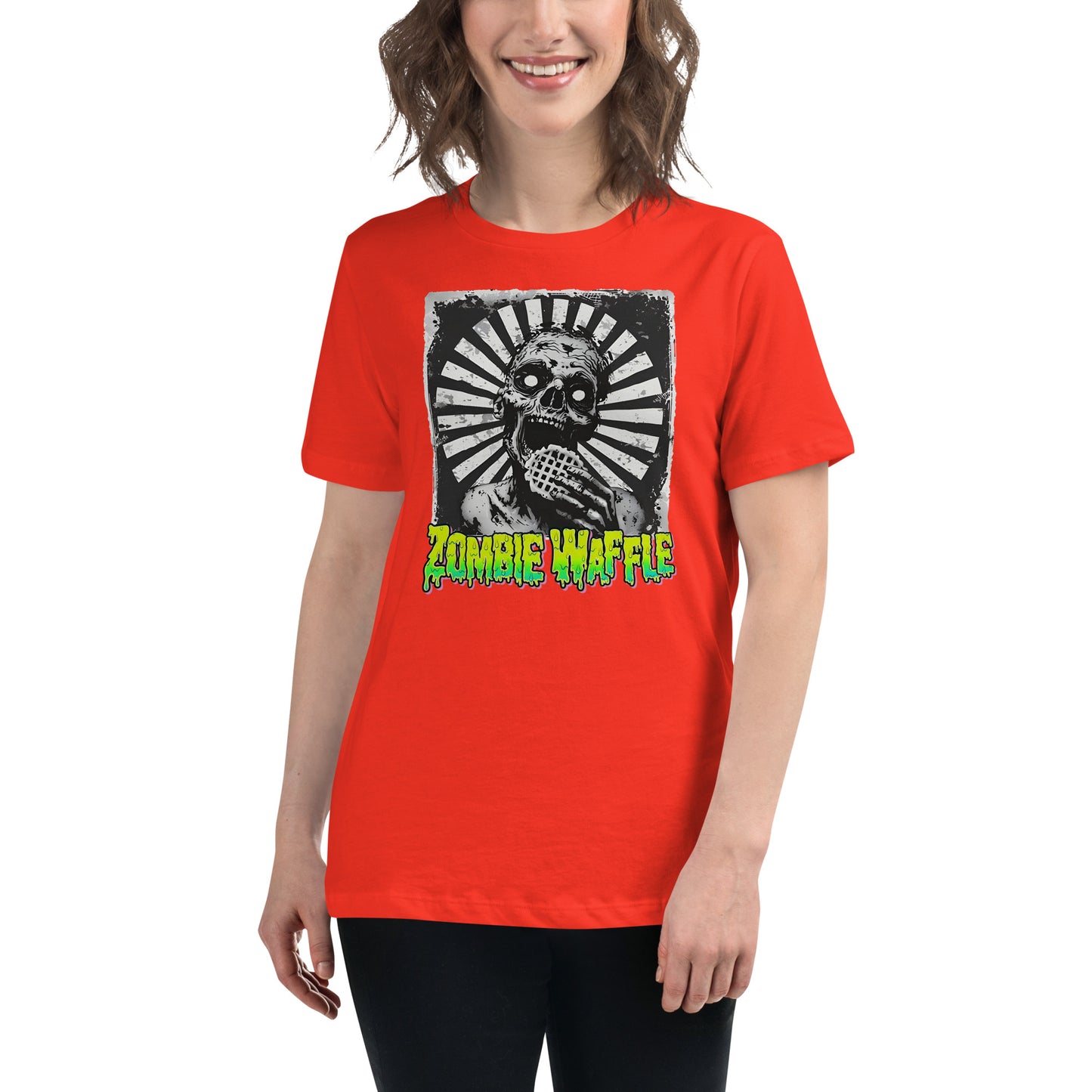 Zombie Eating a Waffle Women's Loose Fit Tee