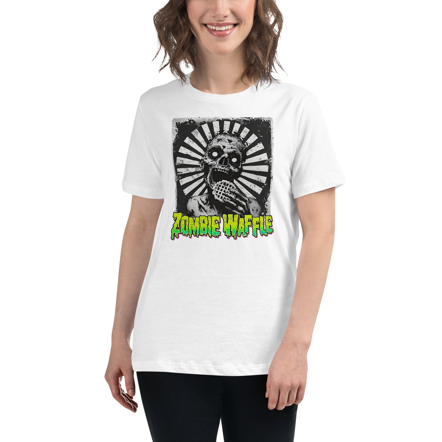 Zombie Eating a Waffle Women's Loose Fit Tee